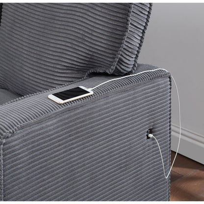 Territory Modern Pull Out Sofa Bed and Gray