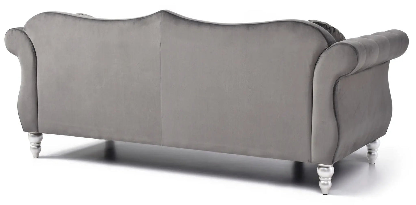 Hollywood Sofa with Glam Tufted Nailhead Trim