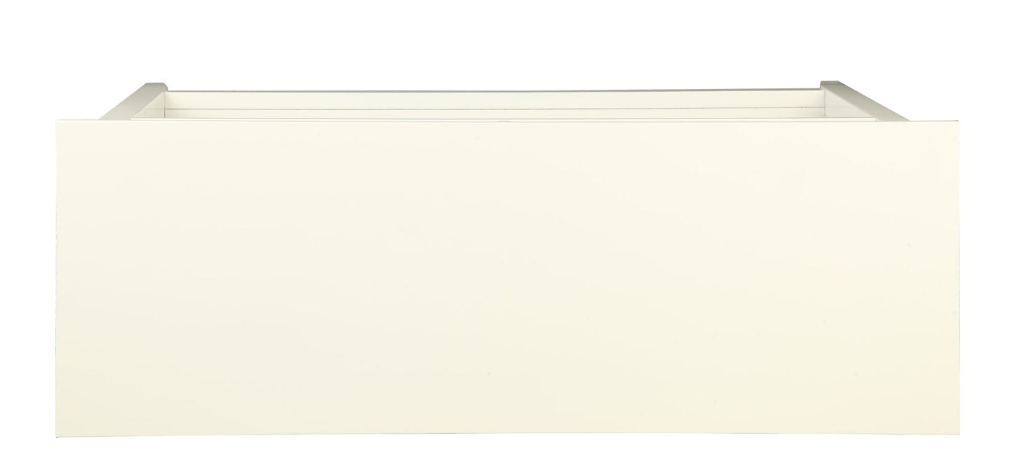 Flavius console table cream finish with integrated storage compartment on Tampa Home & Garden Store