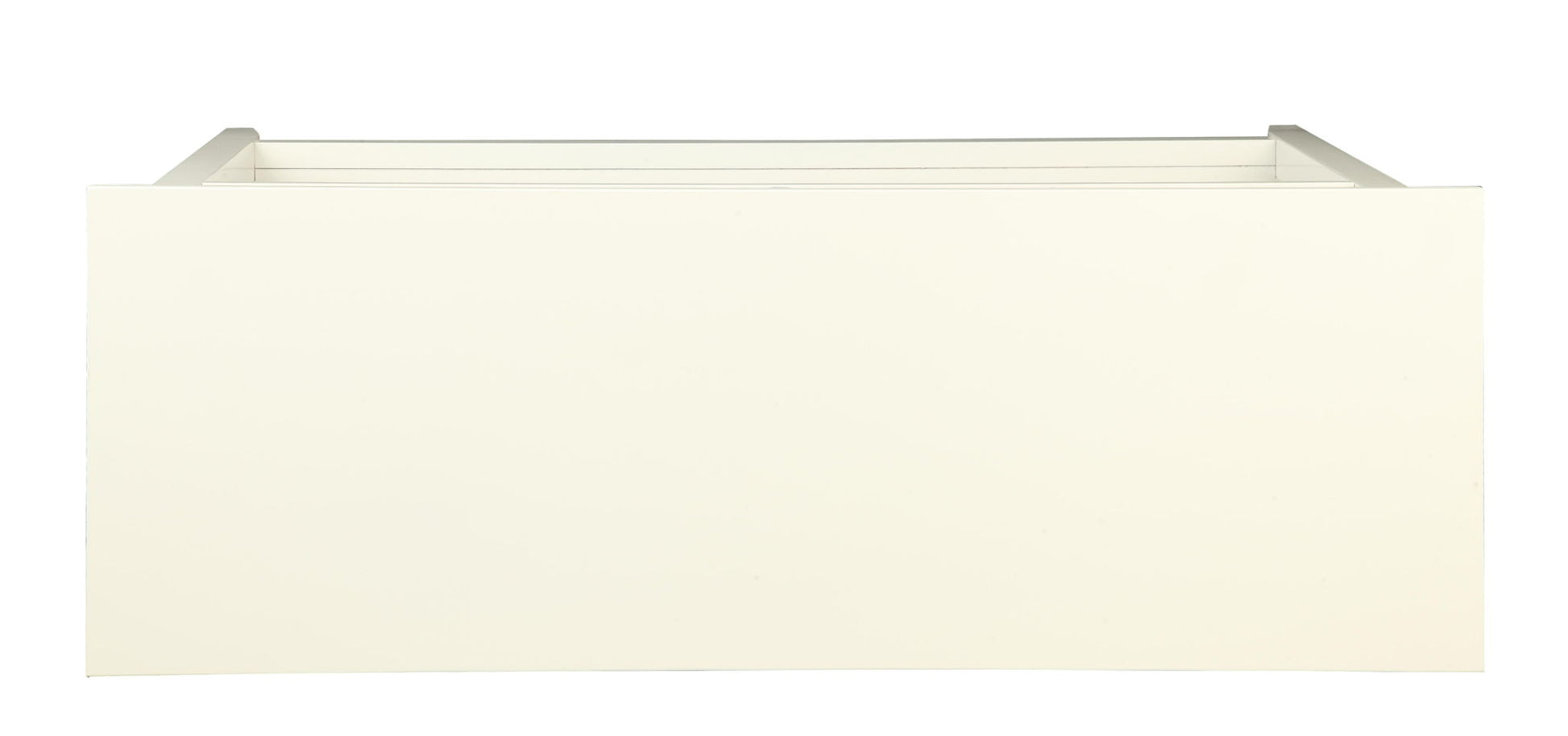 Flavius console table cream finish with integrated storage compartment on Tampa Home & Garden Store