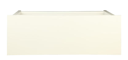 Flavius console table cream finish with integrated storage compartment on Tampa Home & Garden Store