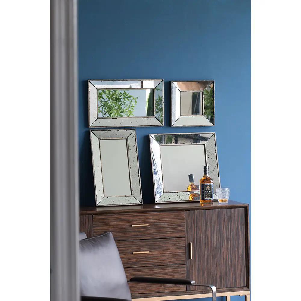 Distressed Accent Mirror set, framed wall mirrors, 4-piece by Unique Piece Furniture on Tampa Home & Garden Store