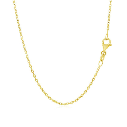 14k yellow gold round cable link chain necklace 1.5mm by Bids.com with lobster clasp on Tampa Home & Garden Store