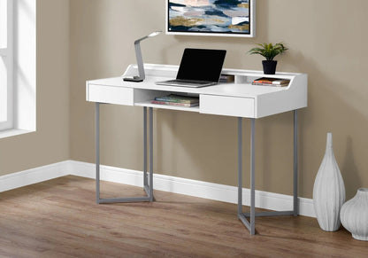 White computer desk for home office with ample storage by Unique Piece Furniture on Tampa Home & Garden Store
