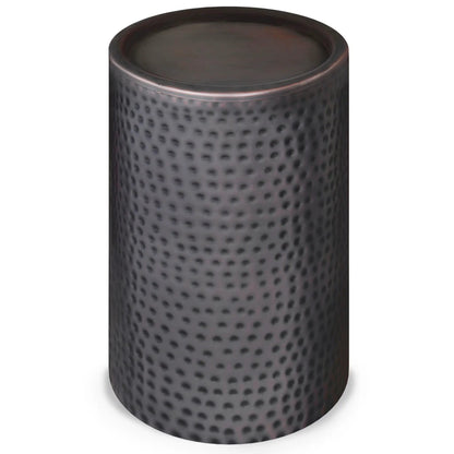 Corbin Hammered Metal Side Table for Living Room