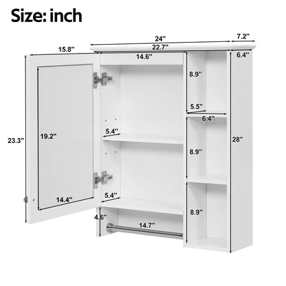 Modern 3 in 1 Mirror Cabinet and Towel Bar