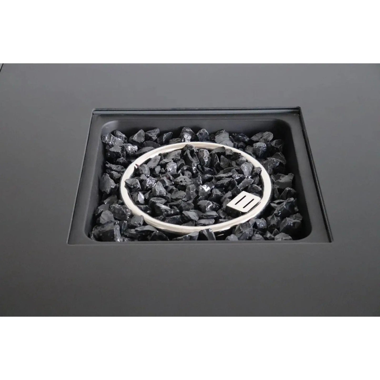 Durable Outdoor Fire Pit Table With Lid Gray