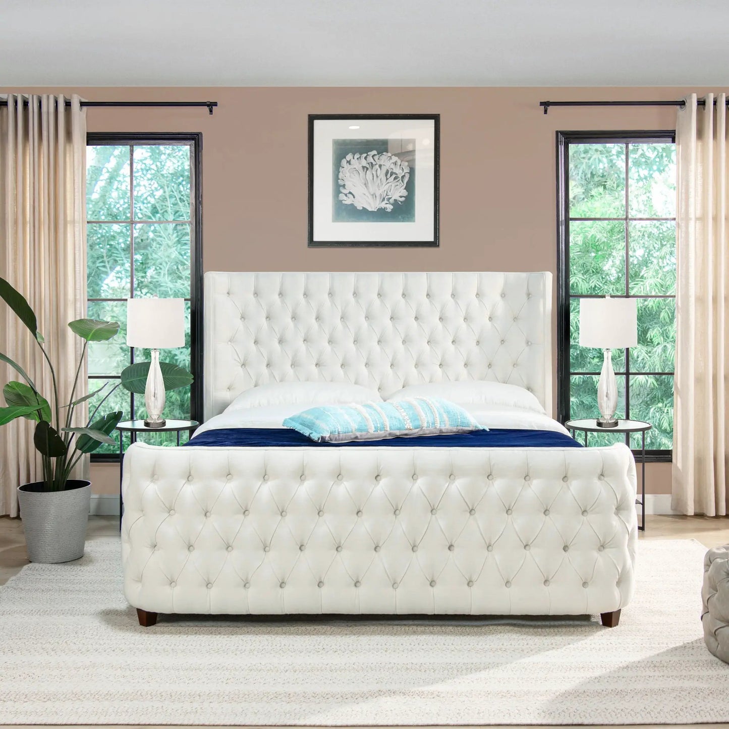 Brooklyn Tufted Bed Headboard and Footboard Set