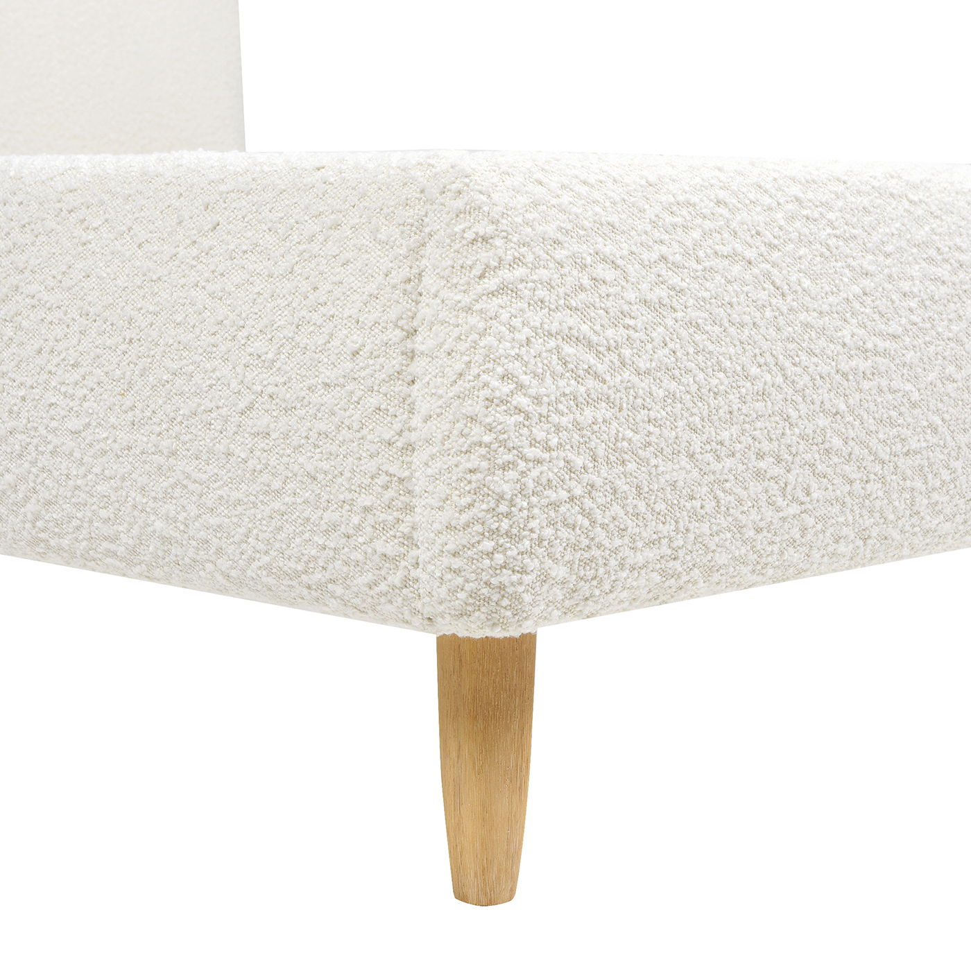 Curved Headboard and Upholstered Platform Bed