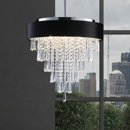 18-inch modern crystal chandelier with black velvet shade by HouseOfZazla on Tampa Home & Garden Store