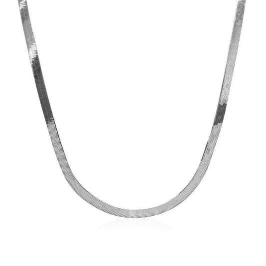 14k white gold Super Flex herringbone chain 2.80 mm, Bids.com necklace on Tampa Home & Garden Store
