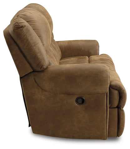Boothbay 2-seat reclining sofa in brown fabric upholstery on Tampa Home & Garden Store