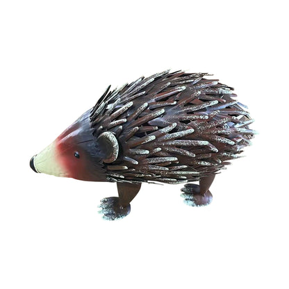 Handmade wrought iron hedgehog garden statue with rust spines by HouseOfZazla on Tampa Home & Garden Store