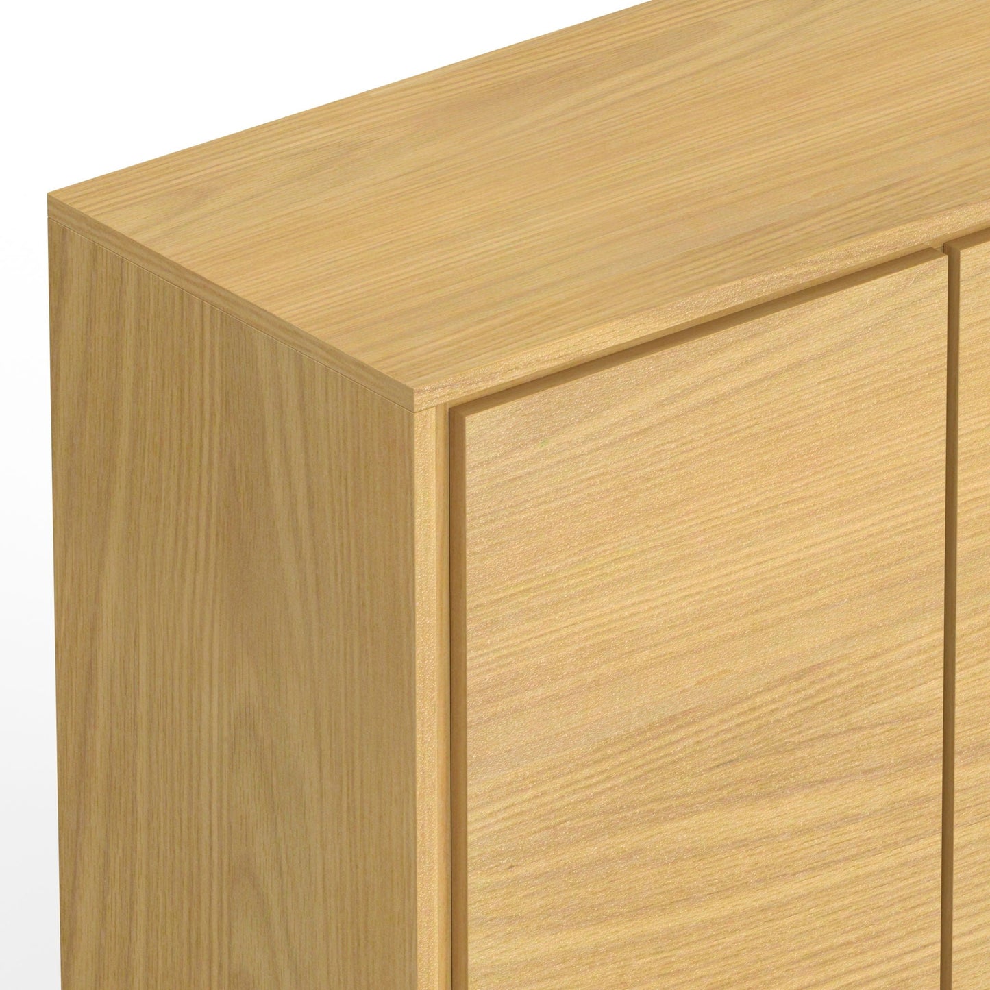 Lowry - Medium Handcrafted Storage Cabinet, light oak wood finish, HouseOfZazla accent cabinet on Tampa Home & Garden Store