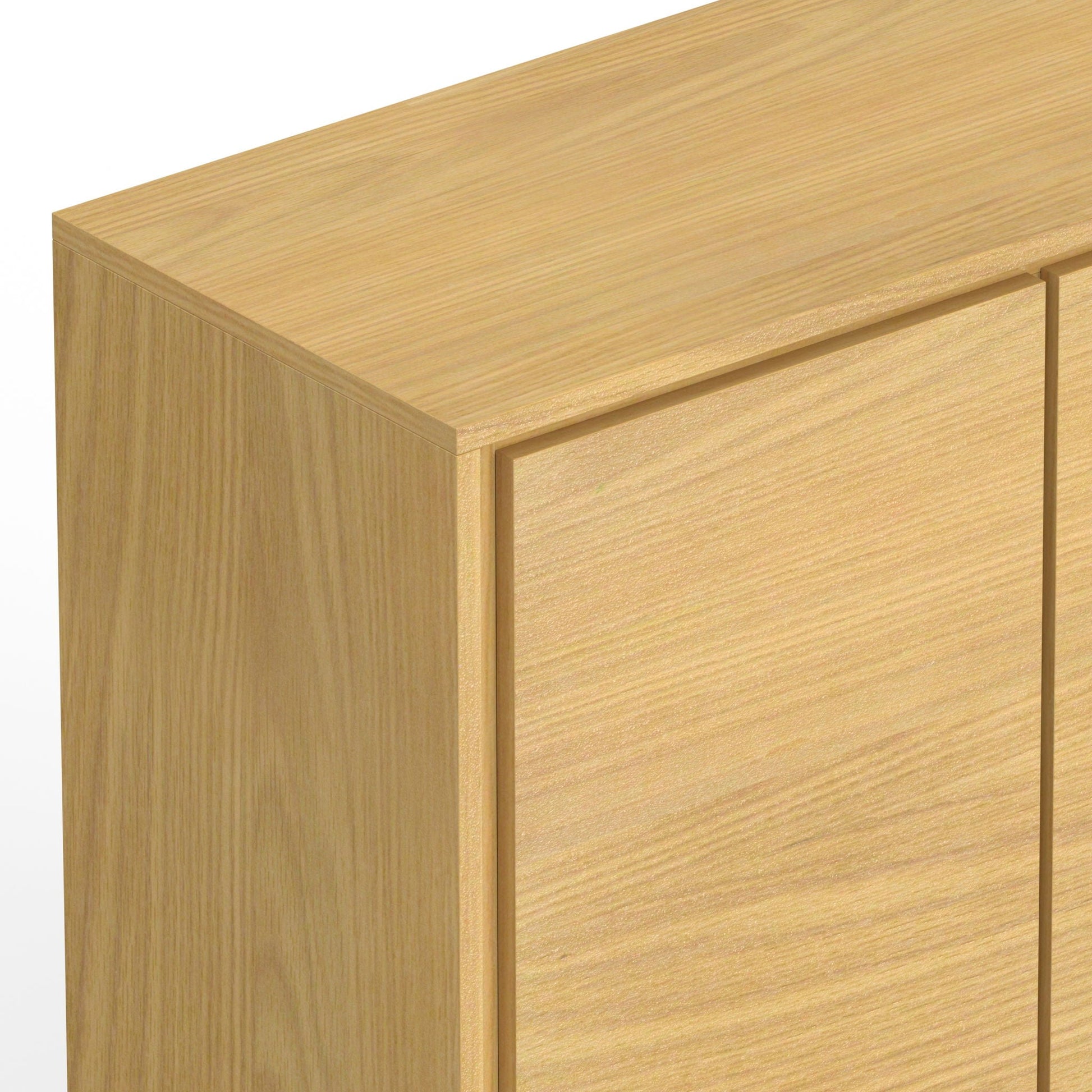 Lowry - Medium Handcrafted Storage Cabinet, light oak wood finish, HouseOfZazla accent cabinet on Tampa Home & Garden Store