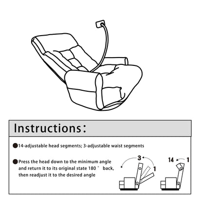 Adjustable swivel lounge chair; 360° rotating seat and headrest by Unique Piece Furniture on Tampa Home & Garden Store

