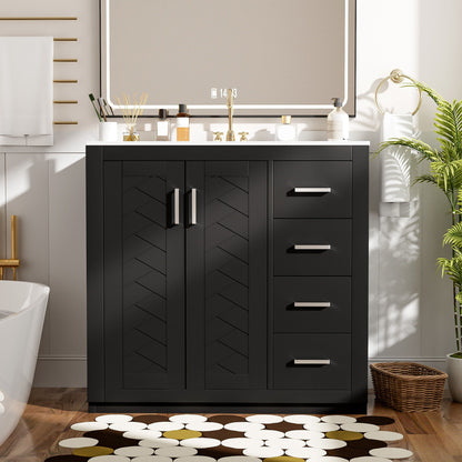 Bathroom Vanity With Sink and Storage Cabinet