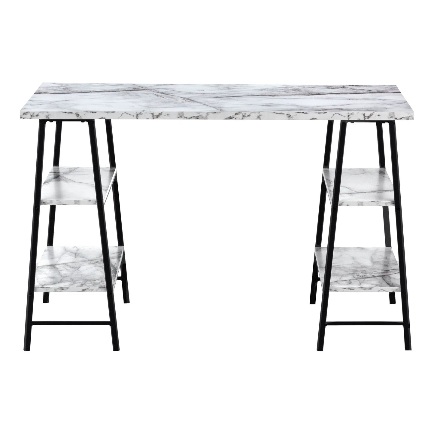 Industrial Computer Desk with Shelves for Home