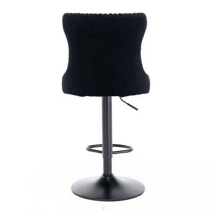 Swivel Bar Stools Adjustable Height Tufted Back