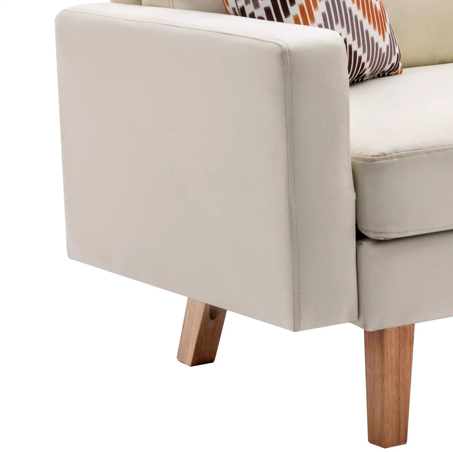 Bahamas Minimalistic Sofa With 2 Throw Pillows