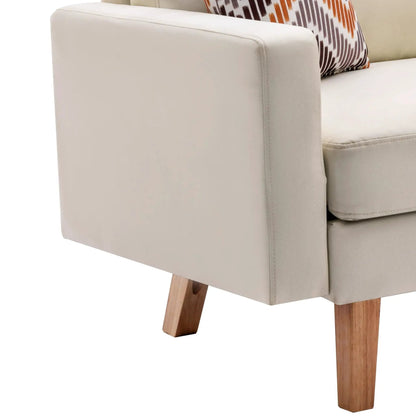 Bahamas Minimalistic Sofa With 2 Throw Pillows