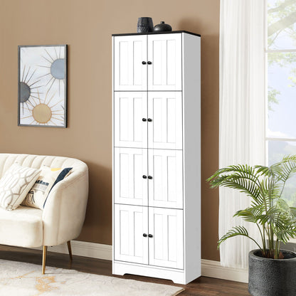 Tall Storage Cabinet With Four Doors And Shelves