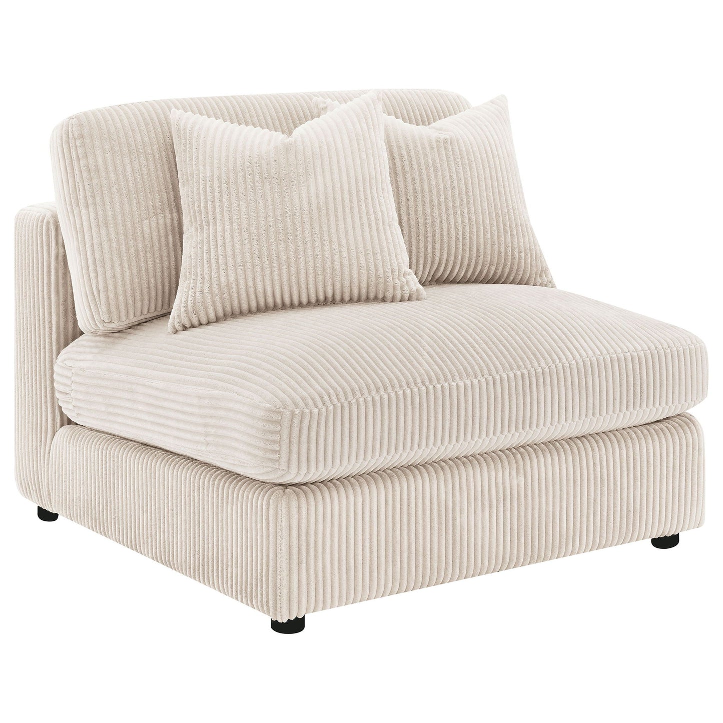 Cassidy Upholstered Sectional Sofa with Reversible Cushions in beige corduroy by HouseOfZazla on Tampa Home & Garden Store