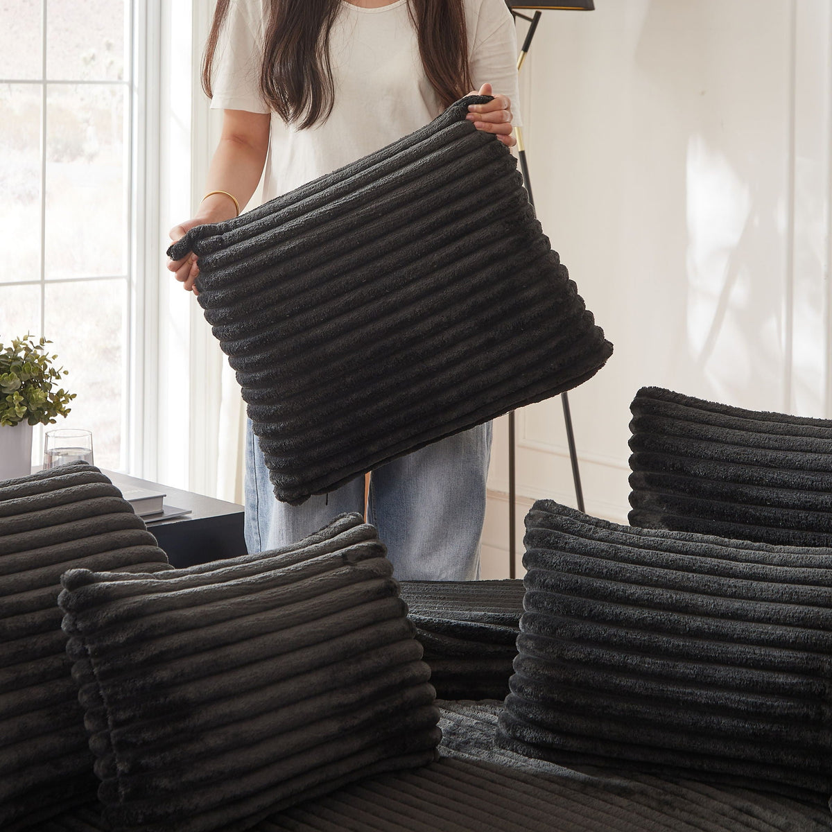 Semi Circular 2 in 1 Sofa Bed with Neck Pillow