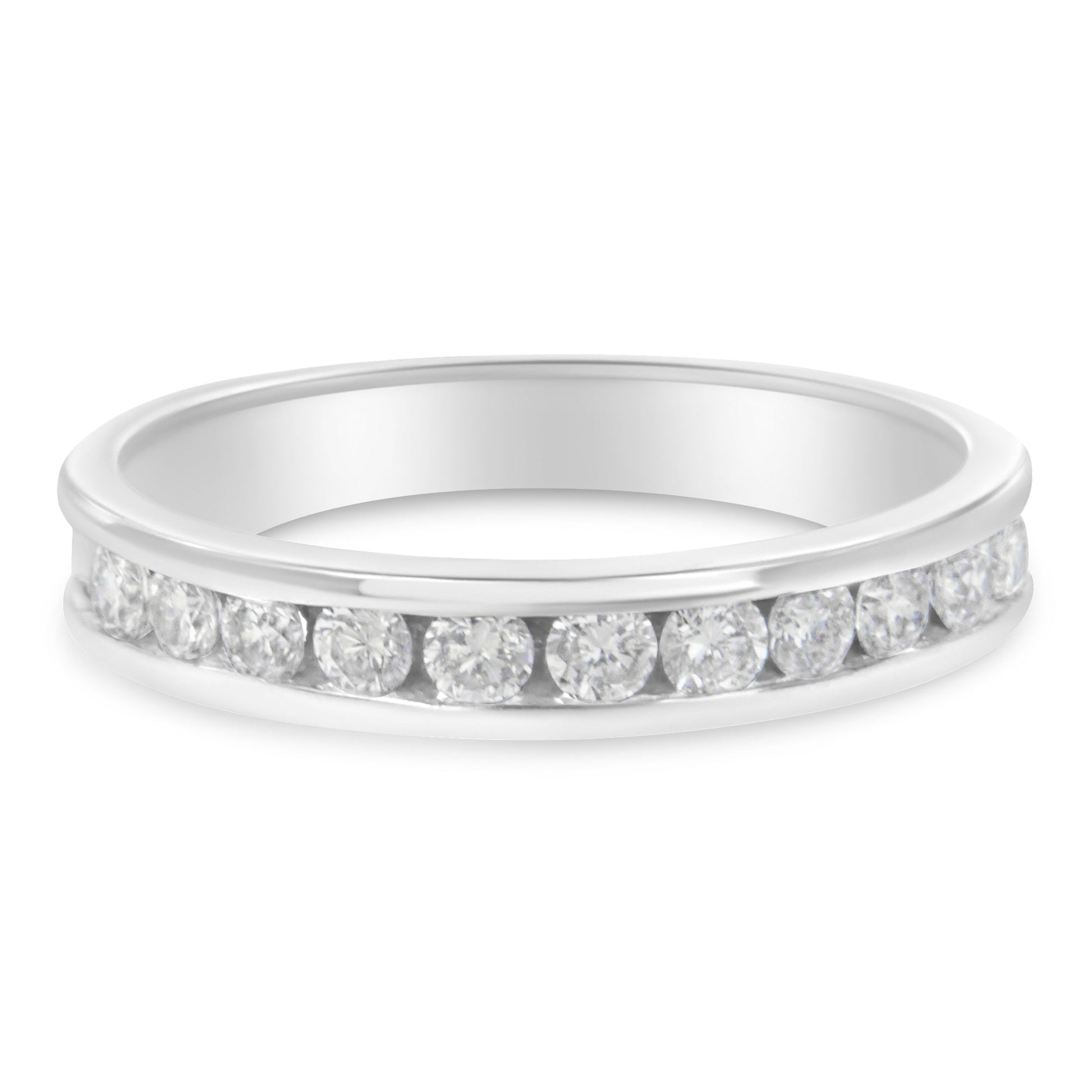 Diamond eternity ring in 18K white gold with channel-set round diamonds, 1/2 Cttw on Tampa Home & Garden Store