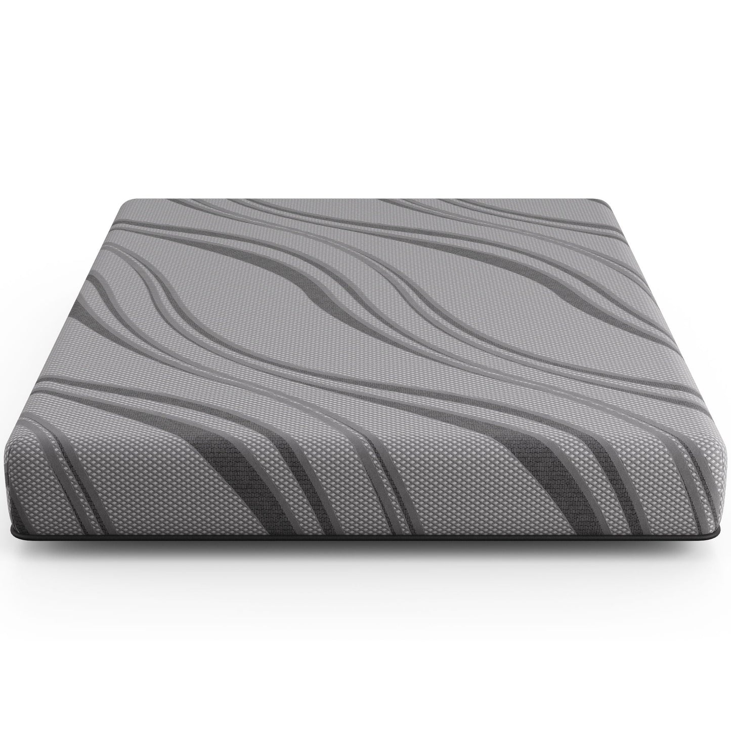 Bib Nl - 8-inch Pro Gel Foam Firm Hybrid Mattress gray striped cover HouseOfZazla on Tampa Home & Garden Store