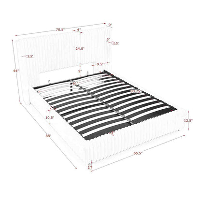 Vertical Striped Bed with Gas Lift Storage