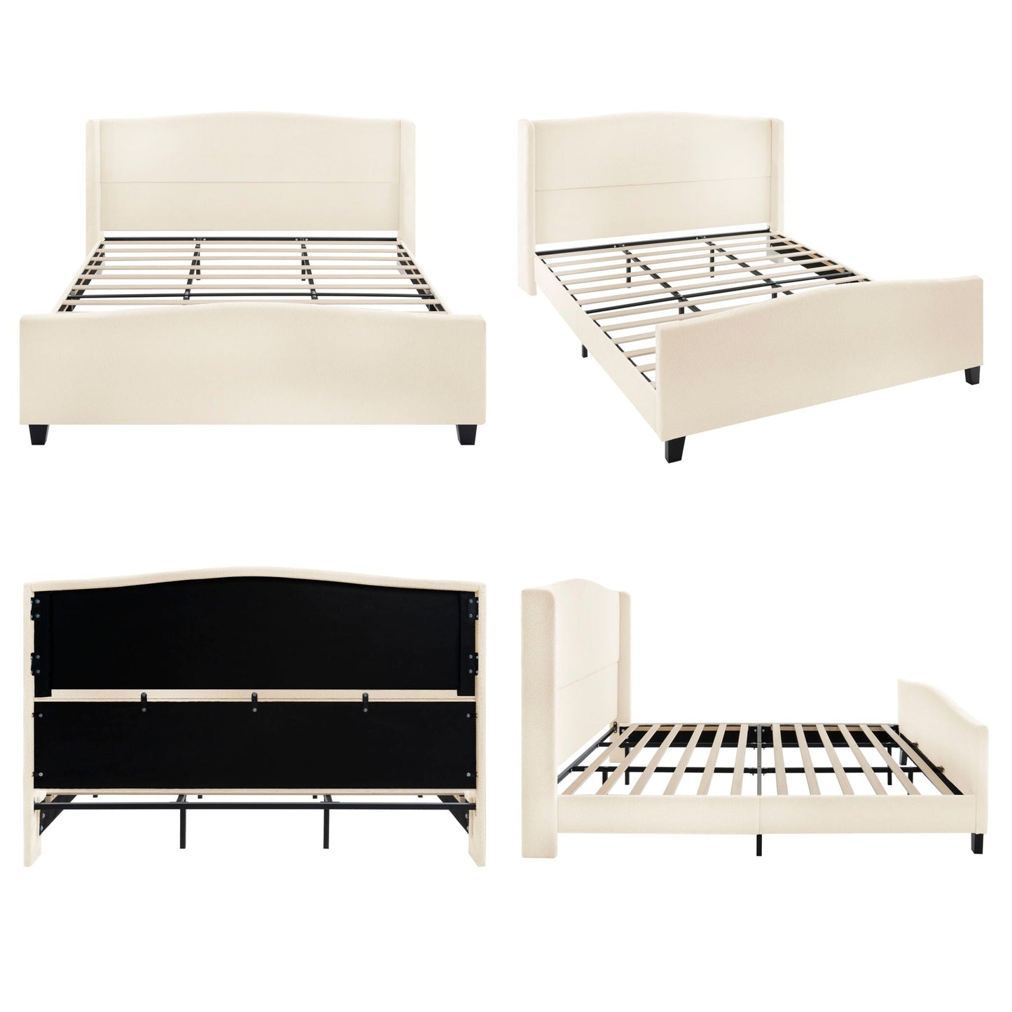 Sturdy Platform Bed Frame and a Padded Headboard
