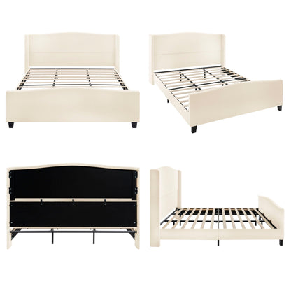 Sturdy Platform Bed Frame and a Padded Headboard
