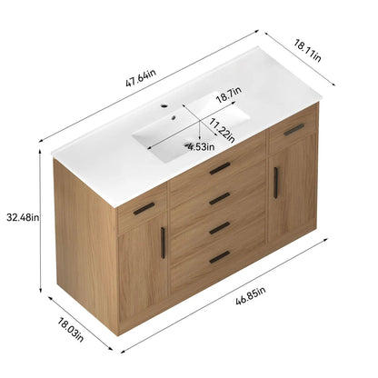 Bathroom Vanity with Ample Storage and Soft Doors