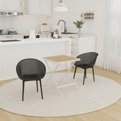 2 Pack Lounge Chair Set and Folding Square Table