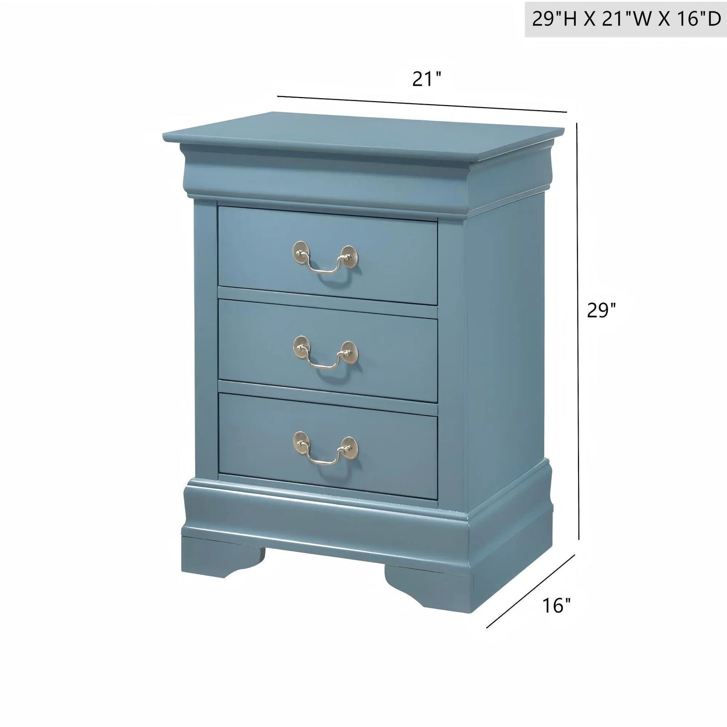 Louis Philippe Nightstand in Wood Veneer