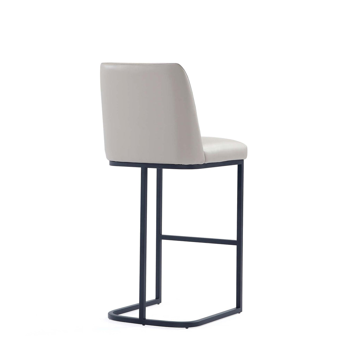 Serena Barstool beige upholstered seat with curved back, dark metal bar-height base on Tampa Home & Garden Store