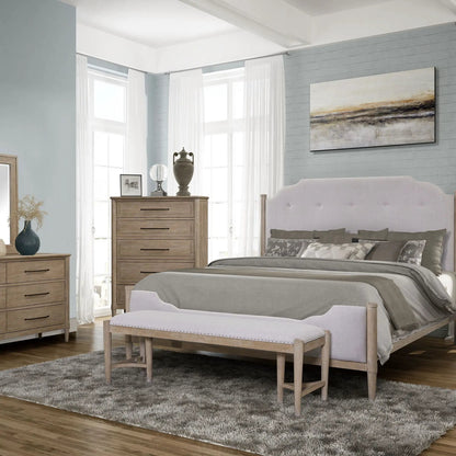 Open Nightstand With 2 Drawers and Felt Lined Top