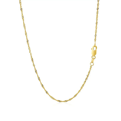 14k yellow gold Singapore chain necklace 1.5mm with lobster clasp by Bids.com on Tampa Home & Garden Store