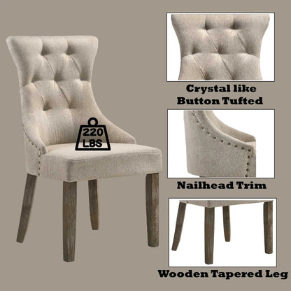 Gabrian Two Tone Reclaimed Side Chair Set of 2