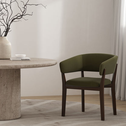 Blake Solid Beech Wood Modern Dining Armchair