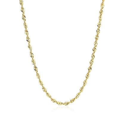 10K yellow gold lite rope chain necklace 2.50 mm, twisted rope design by Bids.com on Tampa Home & Garden Store