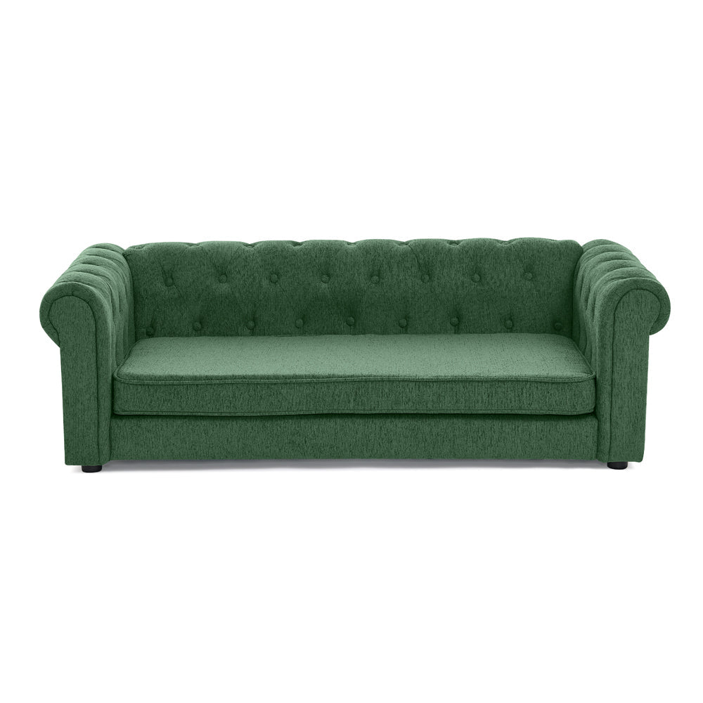 Elegant rectangular pet bed for oversized dogs tufted green sofa arms HouseOfZazla on Tampa Home & Garden Store