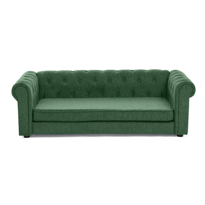 Elegant rectangular pet bed for oversized dogs tufted green sofa arms HouseOfZazla on Tampa Home & Garden Store