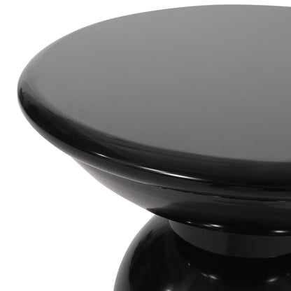 Modern Round Metal Pedestal Outdoor Table