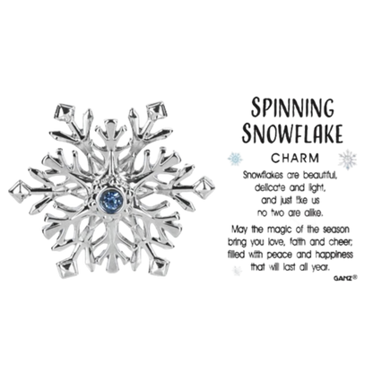 Flocon de neige tournant - Breloque de poche
