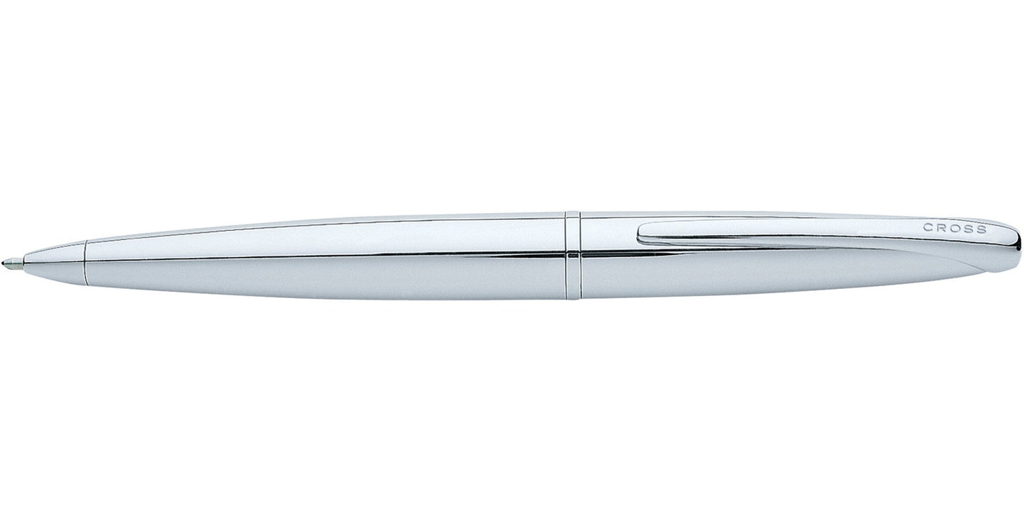 ATX Pure Chrome Ballpoint Pen by A.T. Cross with silver chrome finish and metal clip on Tampa Home & Garden Store