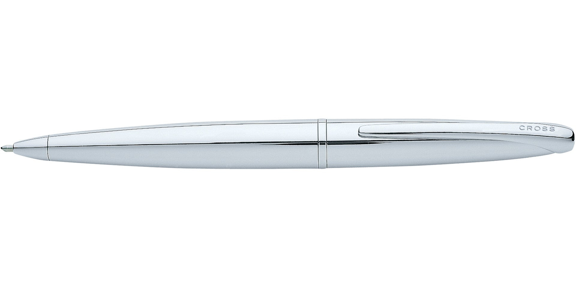 ATX Pure Chrome Ballpoint Pen by A.T. Cross with silver chrome finish and metal clip on Tampa Home & Garden Store