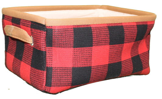 Buffalo Check Fabric Baskets - - Tampa Home & Garden Store