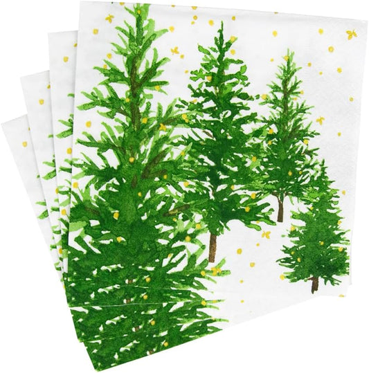 Déjeuner de serviettes de Noël blanches